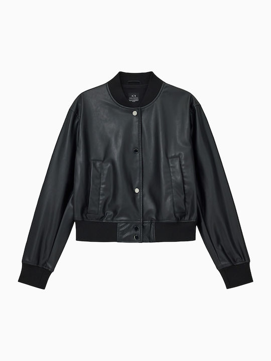 Damen Biker Jacke Schwarz