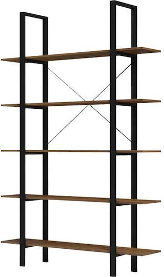 Етажерка Varous Орех-черен 120x28x180см