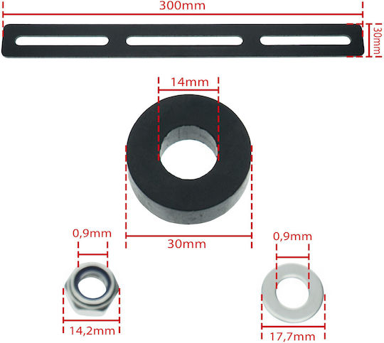 Einparts 4x4 Winch Ramp Mounting Kit Platform Railings