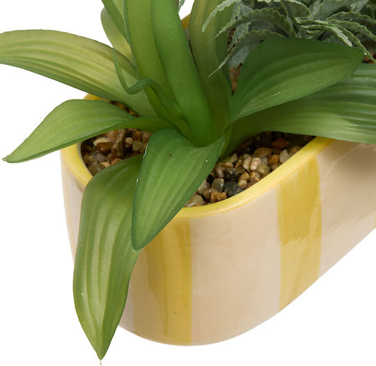 Τεχνητό Φυτό Γλάστρα 31x22x24 A-s Poolside 214039 Yellow Κεραμικό