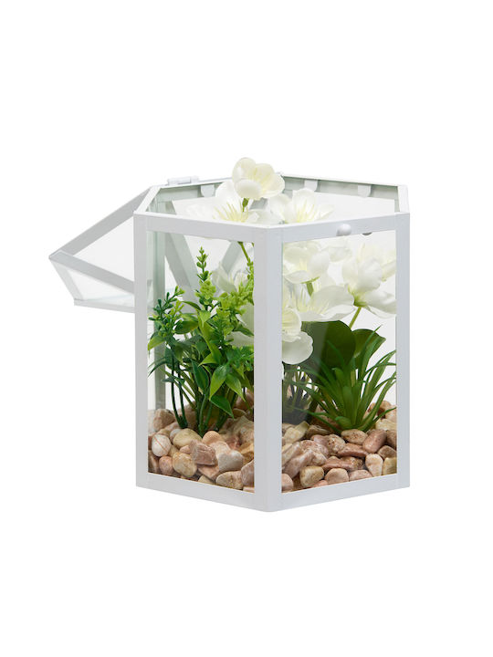Artificial Plant Yala 16.5x14x23 A-s Fleur De Rose 214020 16.5x14x23 Glass