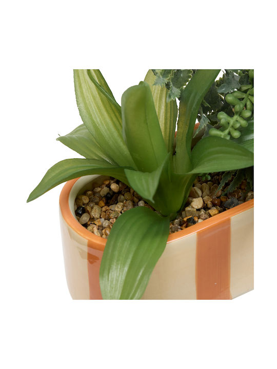 Plantă Artificială Ghiveci 31x22x24 A-s Poolside 214039 Portocaliu Ceramic