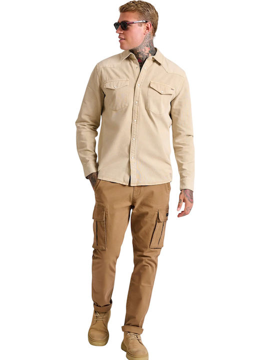 Trousers Cargo in Regular Fit Beige