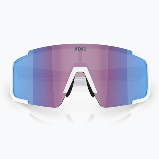 Bliz Nordic Cycling Glasses With White Frame And Polarized Photochromic Lenses