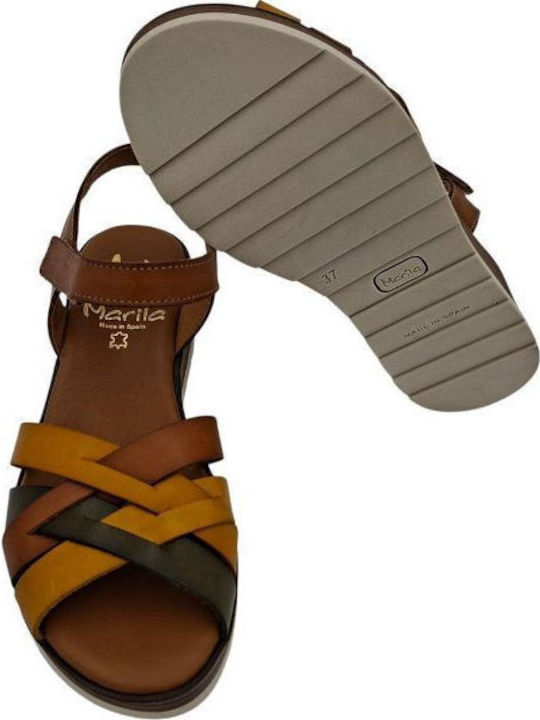 Sommer Damenplattformen Tabac Braun