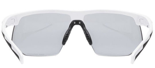 Uvex Cycling Glasses With White Frame And Photochromic Lenses