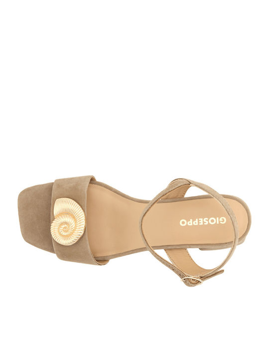Suede Damen Sandalen Braun