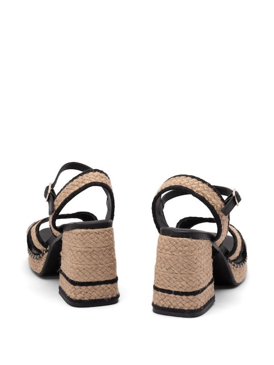 Leder Damen Sandalen Beige