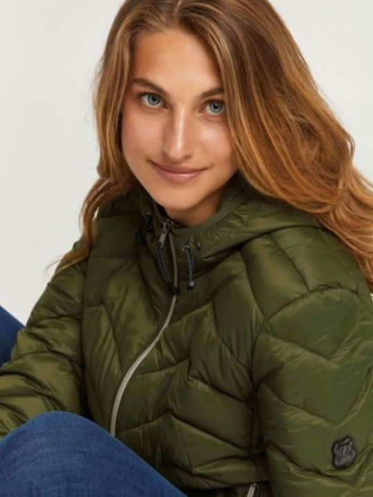 Women's Puffer Jacket for Winter Green Olive