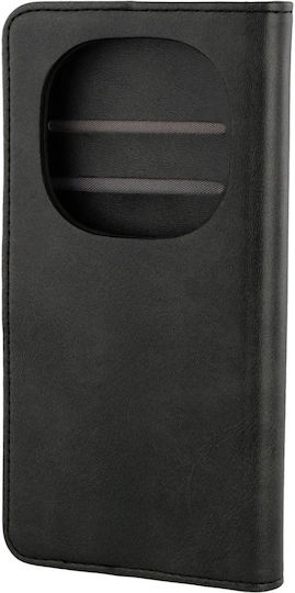 Bizon Pocket Book Din Piele Artificială / Silicon Negru (Redmi Note 15 / Poco M8)