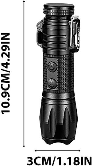 Rechargeable LED Flashlight with Maximum Brightness 100lm
