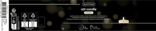 Lumineo Διακοσμητικό Φωτιστικό LED Θερμό Λευκό Κερί 7.5x17εκ.
