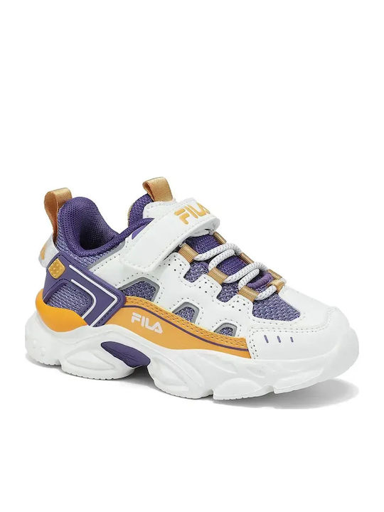 Memory Παιδικά Sneakers Ανατομικά με Σκρατς Λευκά