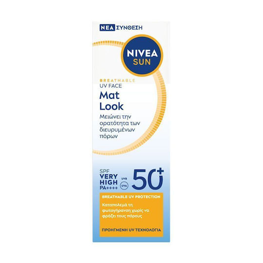 Nivea Sun UV Face Mat Look Слънцезащитен Крем За Лице SPF50+ 40ml