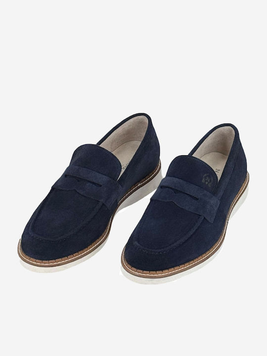 Suede Ανδρικά Loafers σε Μπλε Χρώμα