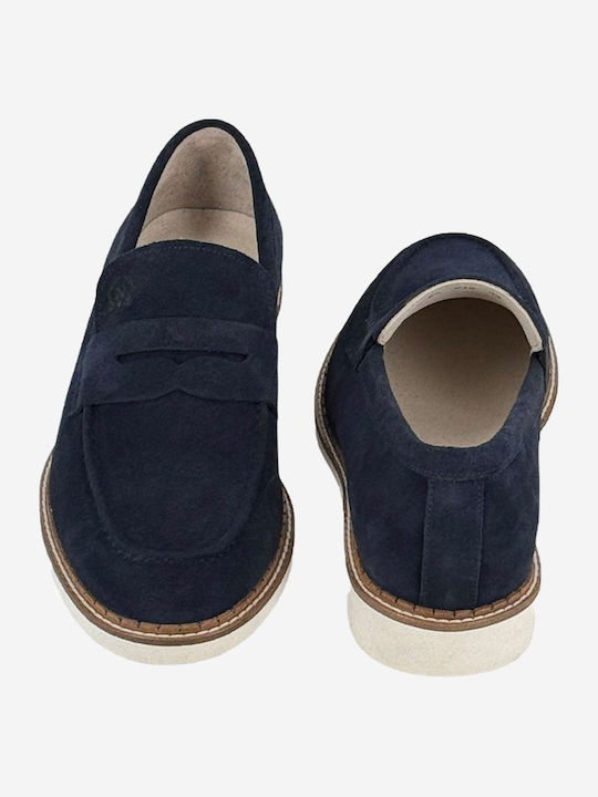 Suede Ανδρικά Loafers σε Μπλε Χρώμα