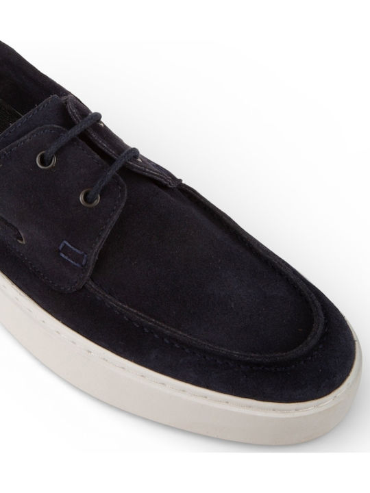 Leder Herren Mokassins in Blau Farbe