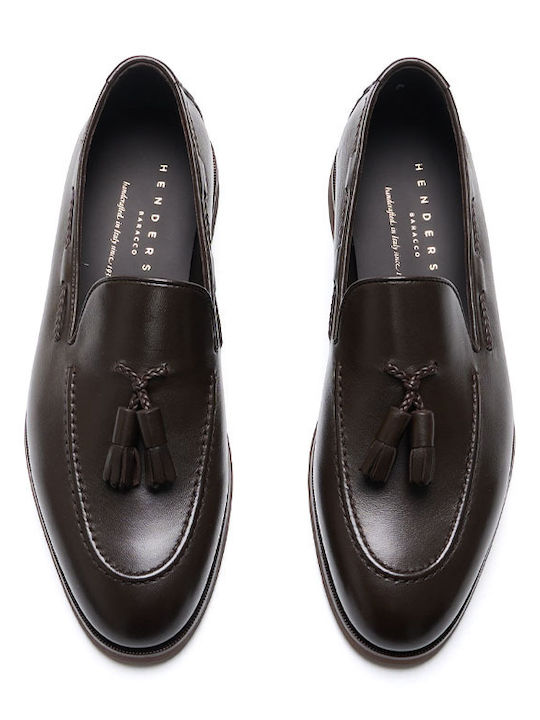 Δερμάτινα Ανδρικά Loafers σε Καφέ Χρώμα