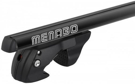 Menabo Car Roof Bars Aluminum Sherman Black 120 Cm Black Color Mazda 5 2008>2013 5 Doors Raised Rails Parallel Bars Empty 2 Pieces 12280/mb Mp.12280/mb-163