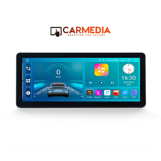 Carmedia Ηχοσύστημα Αυτοκινήτου για Citroen C5 2007-2017 (Bluetooth/USB/WiFi/GPS/Apple-Carplay/Android-Auto) με Οθόνη Αφής 12.3"