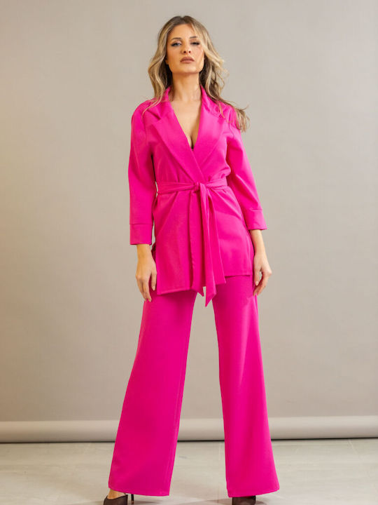 Damen Fuchsie Set mit Hose in Regulärer Passform