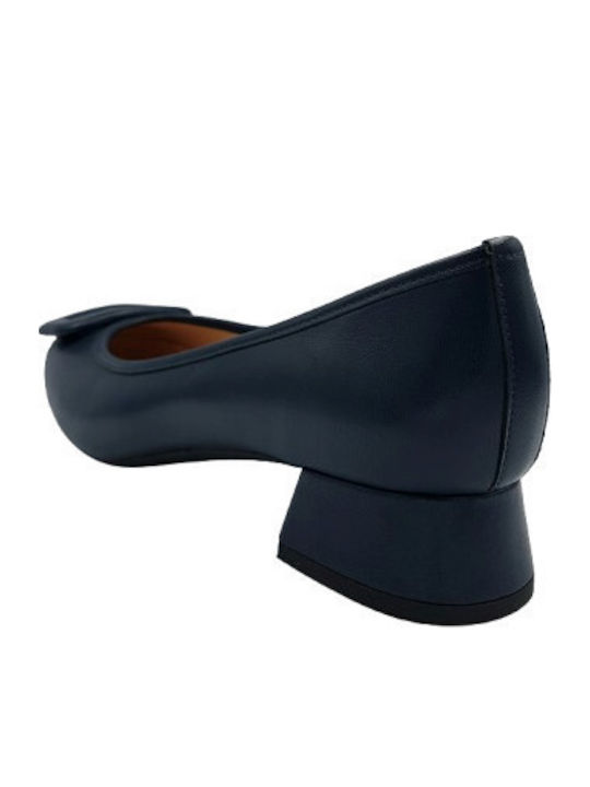 Leder Pumps Marineblau