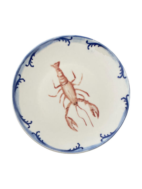 Fine Lobster Πιάτο Ρηχό από Πορσελάνη Μπλε 6τμχ