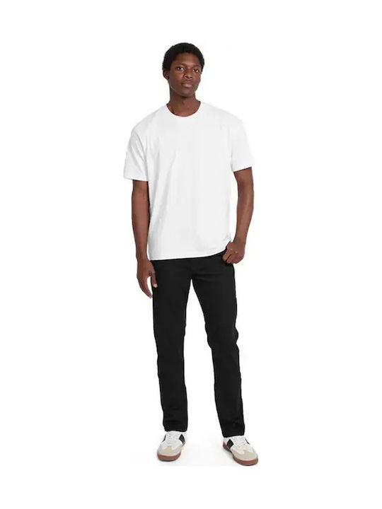 Pantaloni De Blugi Pentru Bărbați Elastic Slim Tapered Fit Negru