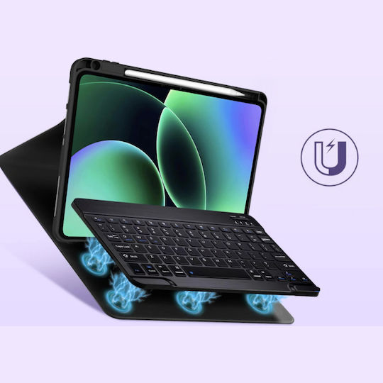 Tech-Protect Flip Cover mit Tastatur Schwarz für Xiaomi Pad 7 / 7 Pro / 8 / 8 Pro