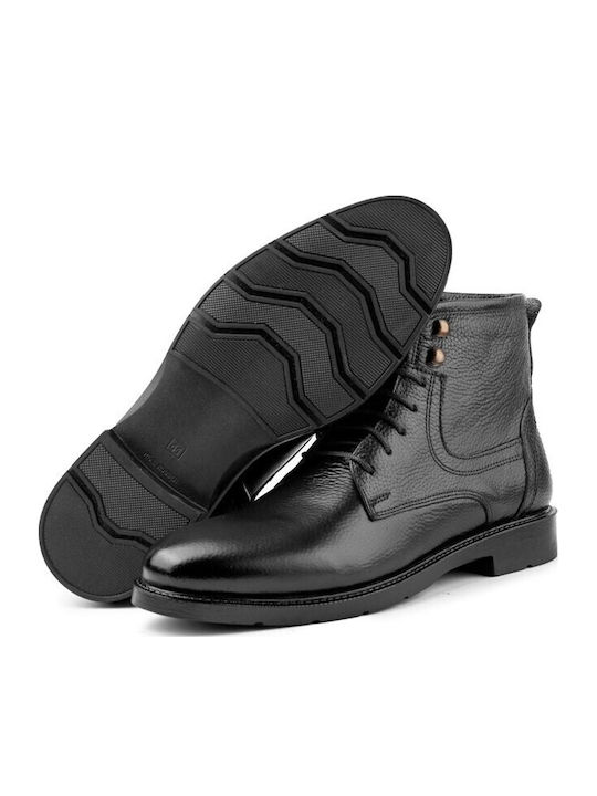 Herrenstiefel Schwarz Leder