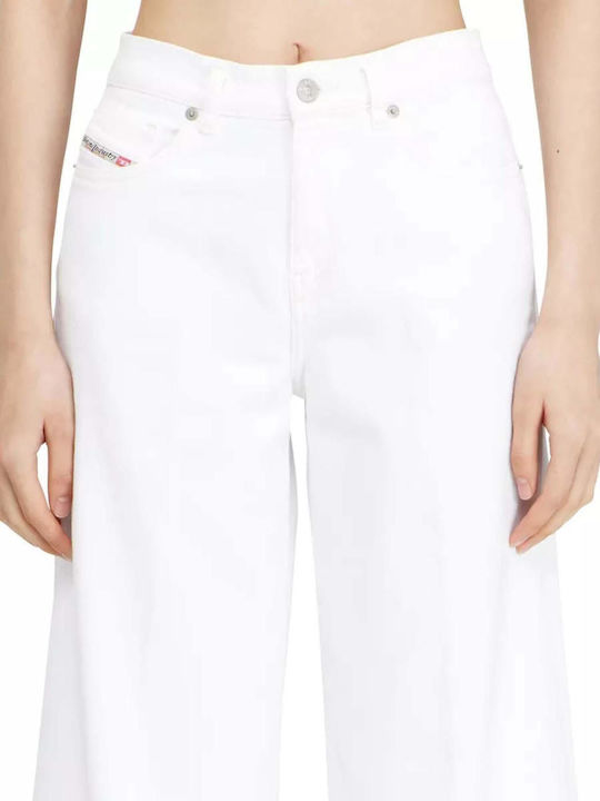Women's Jean Pants in Wide Leg Style White