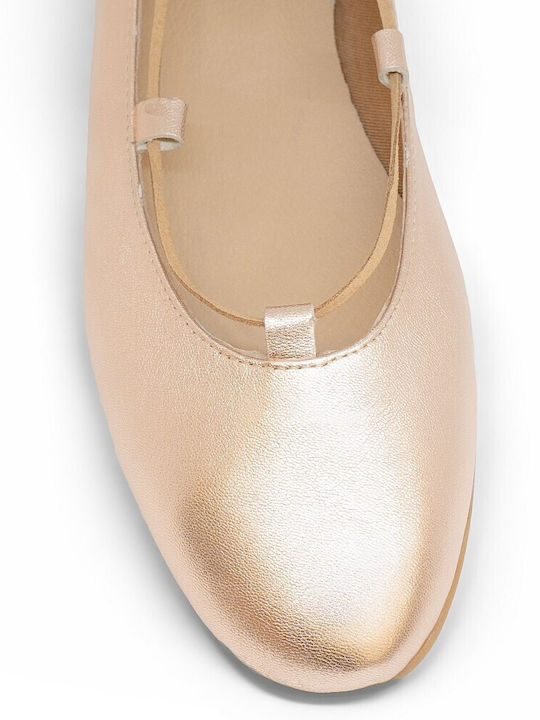 Damen Ballerinas Aus Leder In Rosafarben
