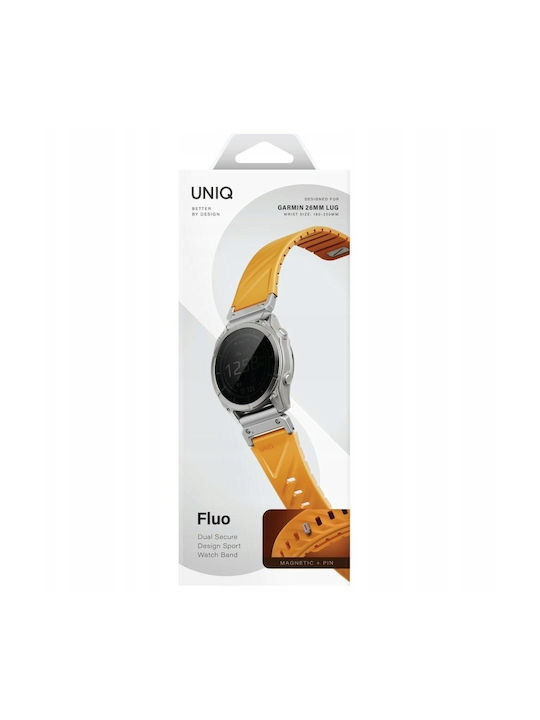 Uniq Fluo X Smart-fit Strap Garmin 26mm Orange Uniq-26mm-fluoporg