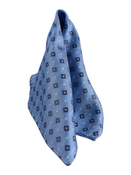 Men's Tie Handkerchief 6cm Nino Venturi A24 Light Blue