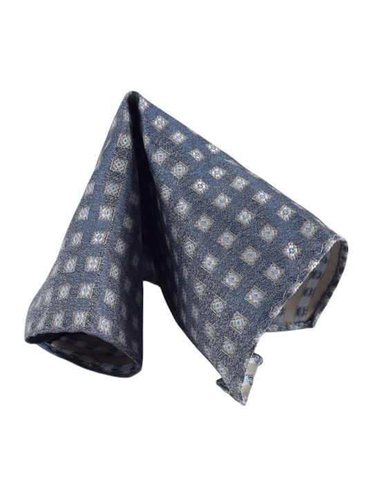 Men's Tie Handkerchief 6cm Nino Venturi A25 Indigo