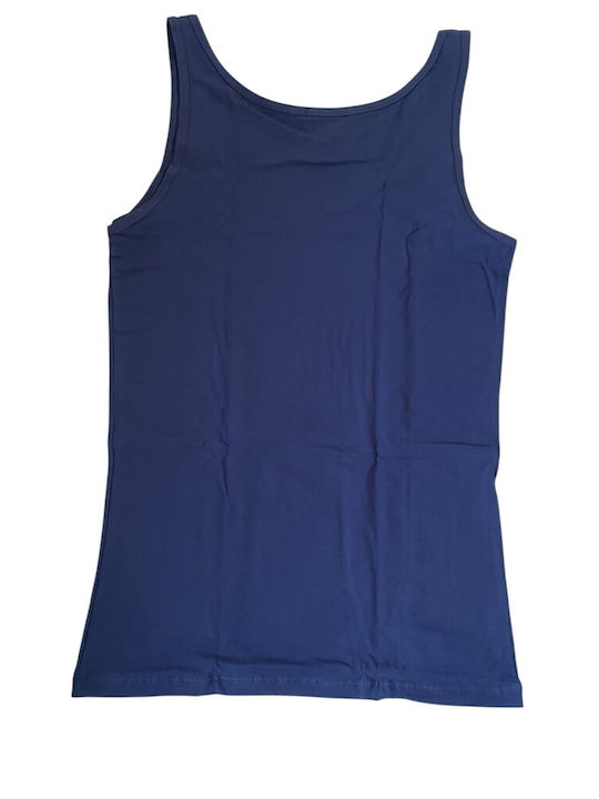 Navy Blue Women's T-Shirt with Spaghetti Strap