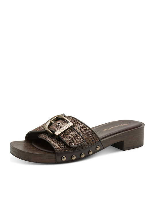 Flat Mules In Brown Colour