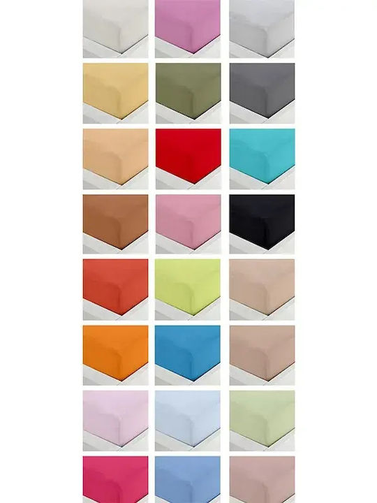 Sunshine Menta 152 Semi Double Bed Sheet With Rubber Hugger 120x200+20cm 1