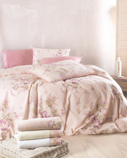 Rythmos Springtime Σετ Σεντόνια King Size 270x290εκ. Ροζ (4τμχ)