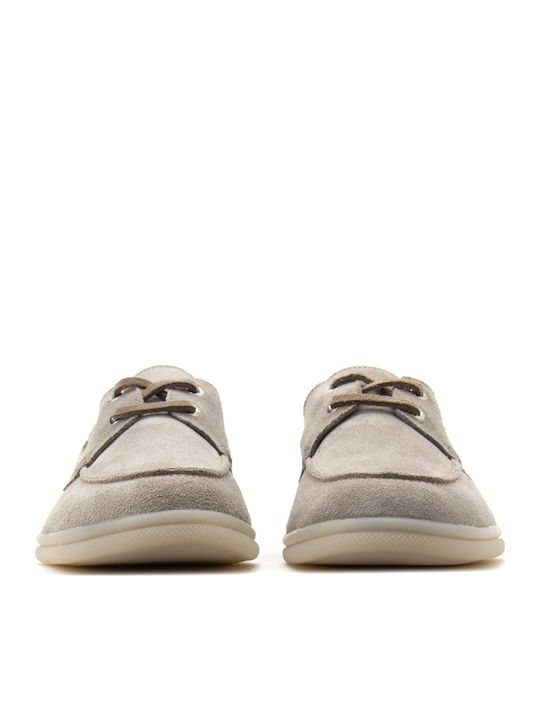 Komis & Komis Leather Women's Boat Shoes in Gray Color