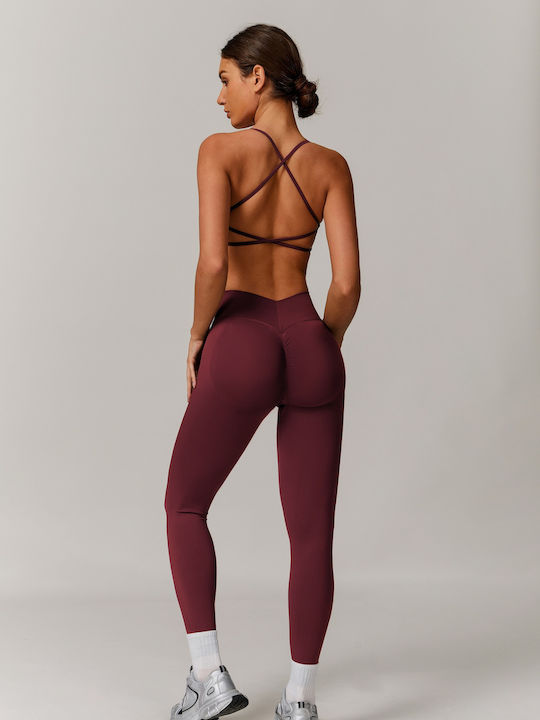 Women's Set with Leggings Burgundy