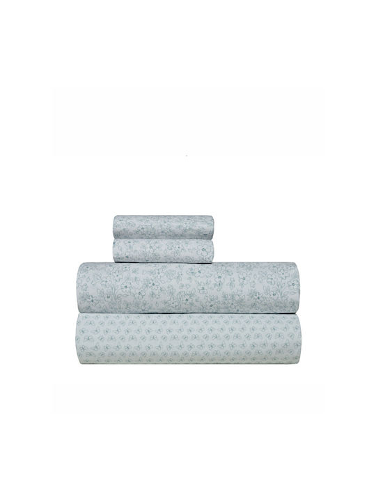 Kentia Evanthia Set Cearceafuri de Pat Semi Dublu 190x270cm 3 Bucăți