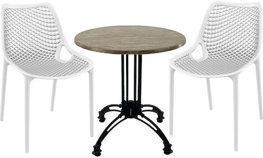 Garden & Outdoor Furniture Sets Dining Room for Small Balcony Maple 3 Pieces MAPLE