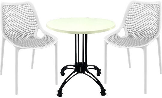 Garden & Outdoor Furniture Sets Dining Room for Small Balcony Maple 3 Pieces MAPLE
