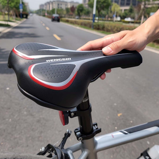 Avizar Șa Mare De Bicicletă 25 X 19 Cm Cu Arcuri Ideală Pentru Biciclete De Oraș Și De Munte Neagră