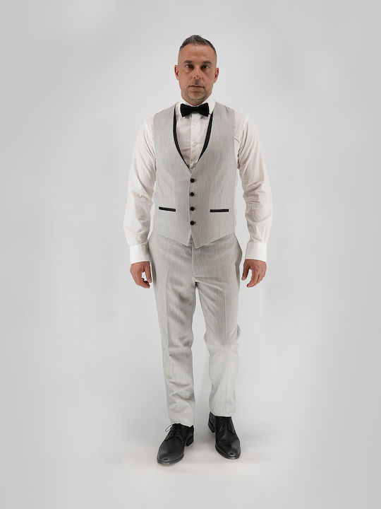 Men's Suit with Vest Gray Arzan