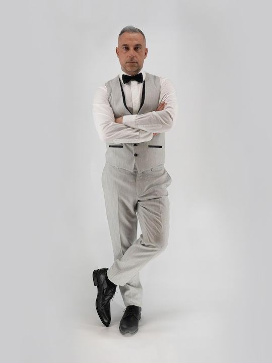 Men's Suit with Vest Gray Arzan