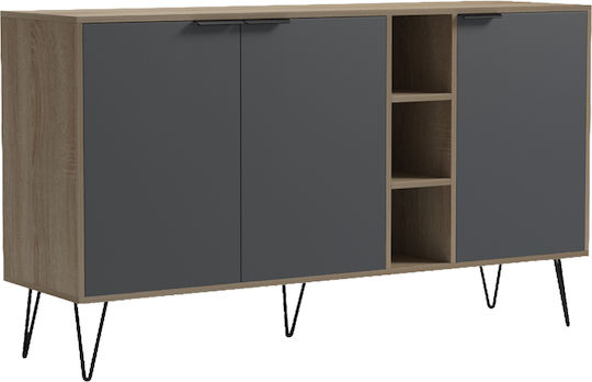 Buffet Balain from Wood & Metal Anthracite 142x35.5x83cm