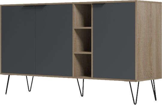 Buffet Balain from Wood & Metal Anthracite 142x35.5x83cm