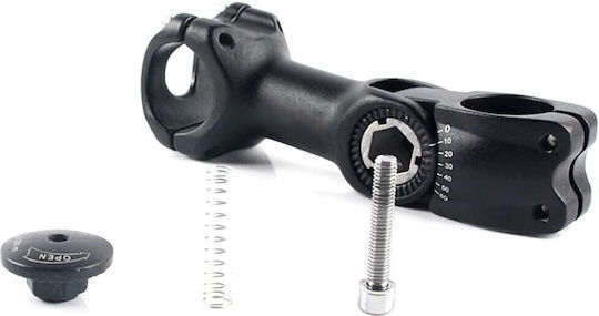 Tijă Reglabilă De Ghidon Zola Unghi De Înclinare 0-60º Diametru 28,6 Mm Lungime 16 Cm Aliaj De Aluminiu Negru